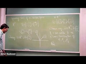 MATH120 - S1: Lecture - 20 - Spanning Sets, Basis and Dimension of a vector space