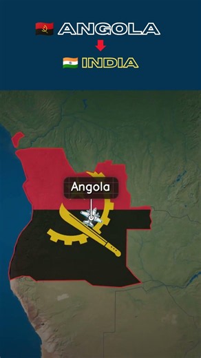 Angola 🇦🇴 ➜ India 🇮🇳 Epic World Map Journey 🌍 Amazing Geography Animation #Shorts