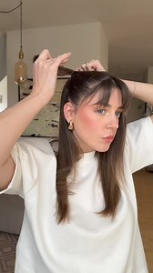 Hairstyle Tutorial with bangs 🤗 #alixhairdo #hairstyle #haor | Alix