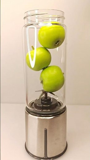 Green Apple Blended with Water | Satisfying Smooth Blender Juice 💚🍏