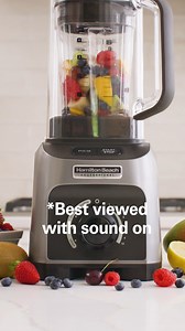 2.9K views · 25 reactions | Hear the difference with the Professional Quiet Blender. The stainless-steel blades mix, juice and crush ice under a quiet cover to reduce noise. https://bit.ly/3ASn9Qd | Hamilton Beach | Facebook