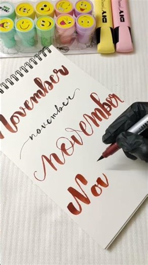 Calligraphy for Beginners💫 | November Lettering Guide #shorts #calligraphy