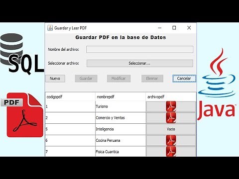 Java and MySQL Save and Open PDF File