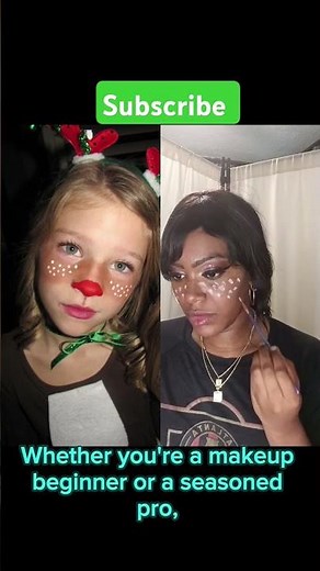 "Reindeer Face Paint Tutorial: Cute & Festive Holiday Makeup!"#ReindeerMakeup, #FacePaintTutorial, ,