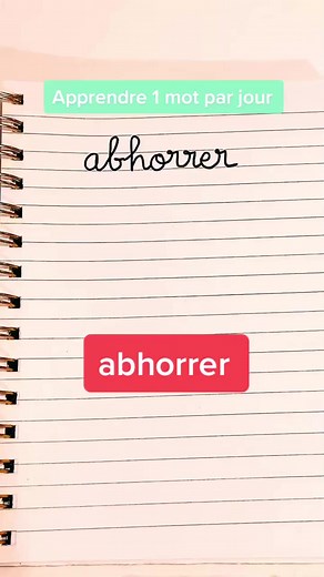 87K views · 1.2K reactions | Apprendre 1 mot par jour ： ABHORRER 冷 #orthograph_edited | Apprendre le français avec le film | Facebook