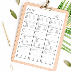 Nursing Report Sheet, Nurses Report Sheet, DIGITAL PRINT - Etsy