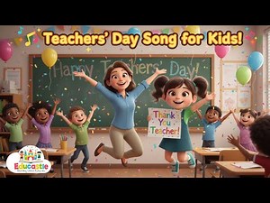 Happy Teachers Day Song for Kids 🎉 Thank You Teacher Nursery Rhyme” Educastle
