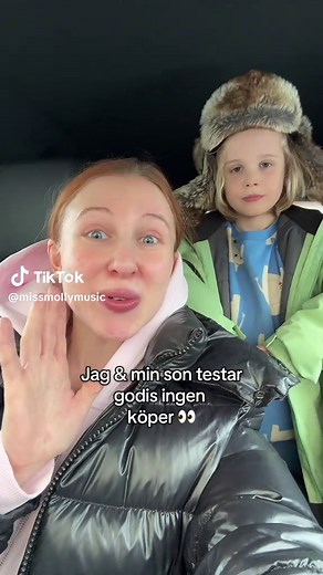 Testar ovanligt godis med min son