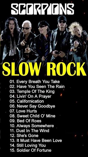 Slow Rock Ballads 70s 80s 90s - Scorpions, Bon Jovi, Nirvana,Led Zeppelin, U2,Guns N Roses,AC/DC