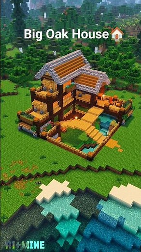 Minecraft: Big Oak House🏠 | tutorial ?/10 | #minecraft #minecraftbuild