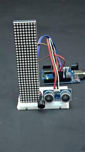 Arduino Project | Automatic Distance Measurement with Dot Display #shorts #automobile #project