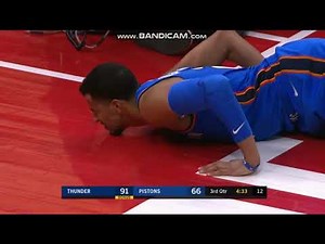 Andre Roberson Injury - Detroit Pistons vs. Oklahoma City Thunder - NBA - 27/01/2018