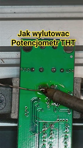 jak wyluzować potencjometr tht #naprawa #diy #elektronika #lutowanie