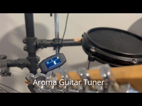 Demonstrating how easy to use this Aroma clip-on Guitar Tuner is *PRODUCT REVIEW*