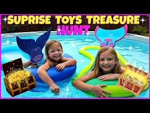 GIANT POOL & TWO MERMAIDS SURPRISE TOYS HUNT - Magic Box Toys Collector