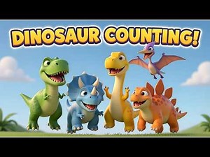 Dinosaur Counting Song 🦖 | Count from 1 to 10 | Fun Numbers Song for Kids