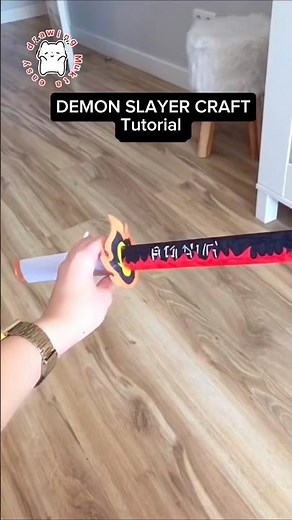 DEMON SLAYER SWORD DIY😈✨#shorts #art #drawing #youtubeshorts