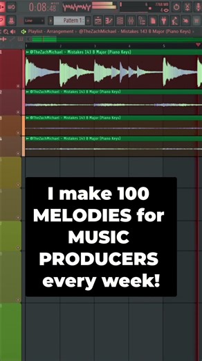 100 FREE TO DOWNLOAD Melodies for Music Producers EVERY WEEK