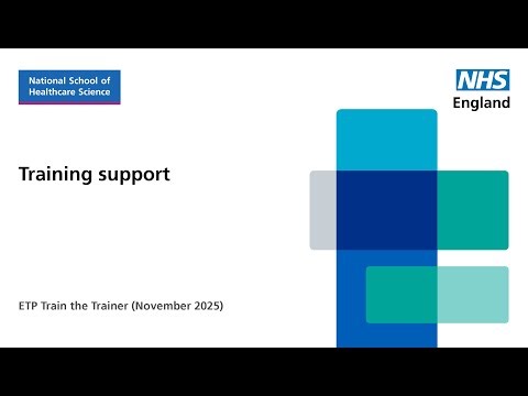 Training support - ETP Train the Trainer (November 2025)