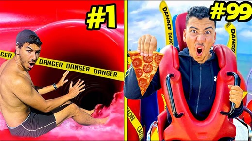 Le premier qui brise 100 règles dans un parc d'attraction en 24h!