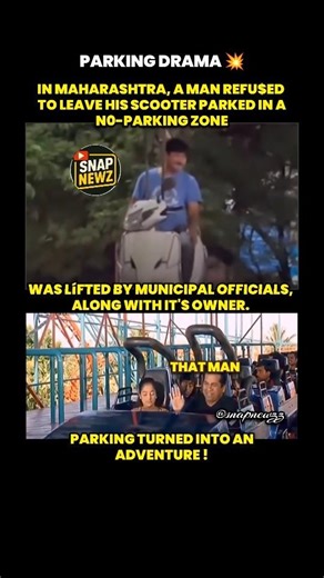 When parking goes wrøng💥#maharashtra #parking #scooter #devotional #municipal #official#owner #india
