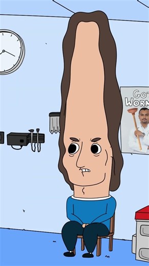 Covering up a massive forehead #funny #memes #cartoon
