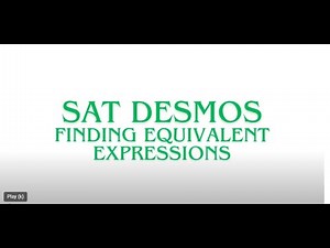 SAT Desmos - Finding Equivalent Expressions