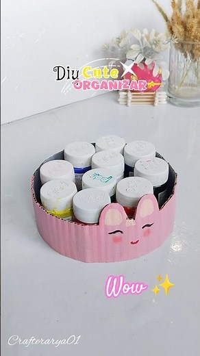 Diy cute 🥰 organizer for my colours #diy #art #craft #viral