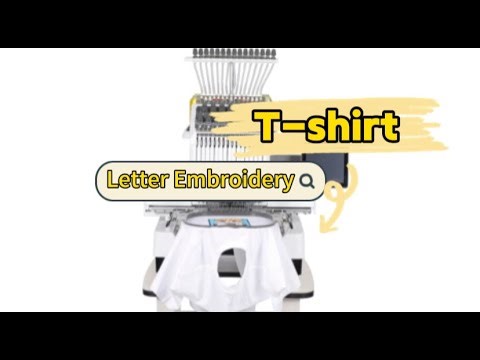 HM 1501 letter embroidery on T shirt