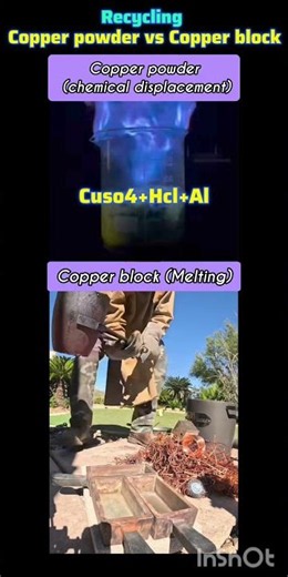 Recycling copper powder vs copper block... #physics