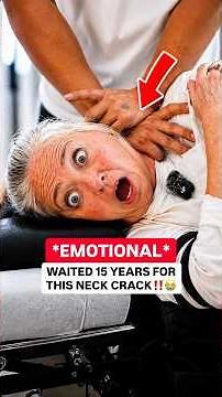 NECK CRACK HAD HER SHEDDING PAIN & TEARS‼️ #chiropractic #backpain #neckpain #trending