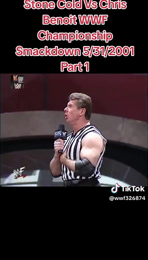 #wwe Stone Cold Vs Chris Benoit WWF Championship Smackdown 5/31/2001 Part 1