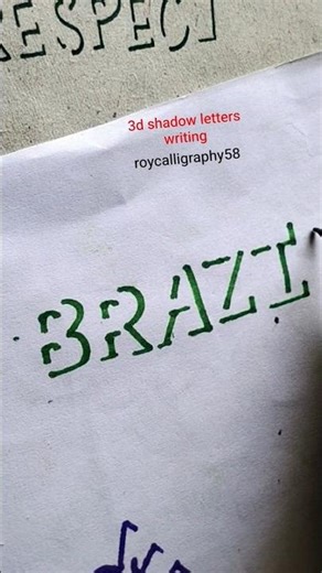 How to draw 3d shadow letters ll How to write 3d letters ll roycalligraphy 58 ll