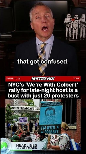 NYC’s Stephen Colbert Rally Only Has 20 Protesters #stephencolbert #newyorkcity #rally #nyc #protest