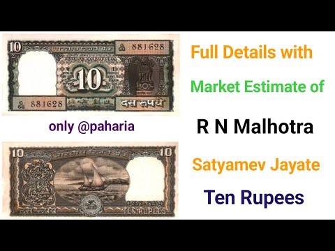 r n malhotra satyamev jayate ten rupees note value.