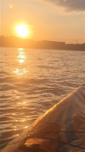 Enjoying evening sunset in my Advanced Elements Airfusion EVO kayak