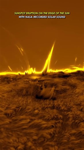 20K views · 509 reactions | Sunspot Eruption on the Edge of the Sun With Real NASA-Recorded Solar Sound #solarflare #sun #space #astronomy | Space science | Facebook