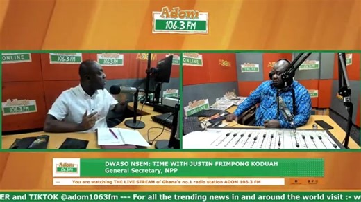 NPP will fall apart if we wait to elect a flagbearer in December 2026 - Justin Koduah Frimpong #DwasoNsem #NPP | Adom 106.3 FM