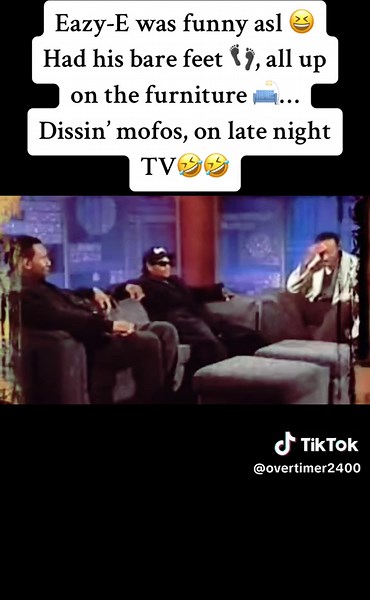 Eazy-E was a wild bul. 😆 #eazye #arseniohallshow #latenighttv #80s #90s #backintheday #gangsta #Compton #NWA #diss #funny #classic #rap #studiogangsta