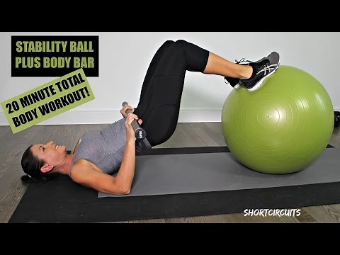 STABILITY BALL + BODY BAR = AWESOME TOTAL BODY WORKOUT