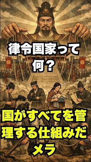 国家による統制 アニメでわかる日本の歴史 第二章（古代史） 動画紹介 #歴史 #律令制度 #大宝律令 #教育 #歴史 流れ #班田収授法