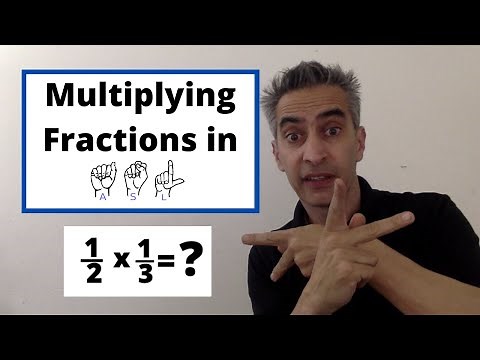 Math in ASL and Spoken English - Multiplying fractions using an Area Model