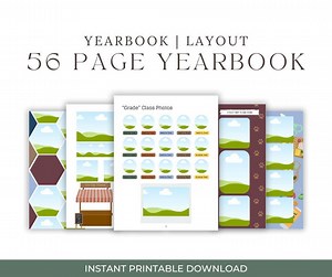 Customizable Yearbook Canva Template - 56 Pages, 26 Spreads, Canva Yearbook Template, Homeschool Yearbook Template, Co-op Yearbook Template, - Etsy