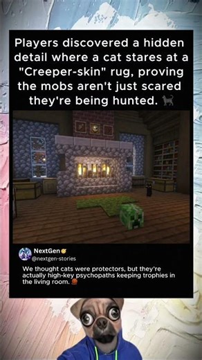 Secret Cat Interaction with Creeper Rugs Confirms Minecraft’s Darkest Lore #minecraft