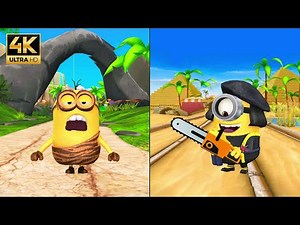 Minion Rush Race- Cro-Minion Vs Couturier Stuart Minion | The Volcano Vs The Pyramids | EP 06 4K