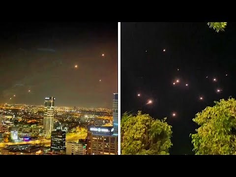 Tel Aviv: Iron Dome filmed intercepting barrage of rockets over Israel