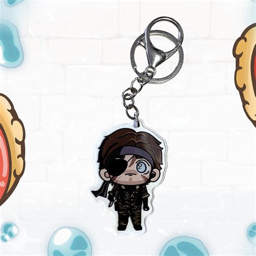 Naked Snake Big Boss Acrylic Keychain | Metal Gear Solid Inspired Charm | Cute Chibi Soldier Keychain | Gamer Gift - Etsy