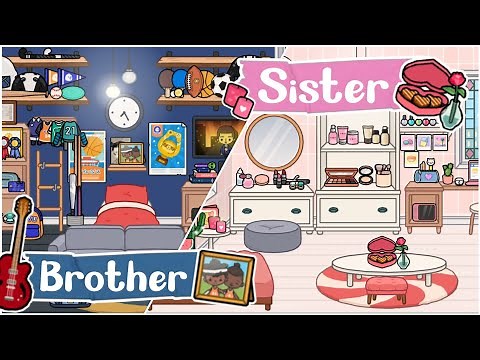 Brother and Sister Bedroom Makeover | Toca Life World | Toca Boca