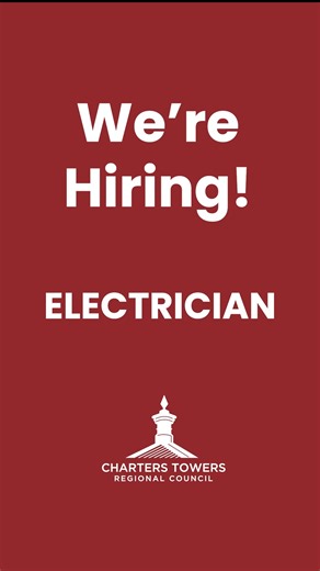 ⚡️ We’re Hiring! Electrician – Full Time ⚡️ Charters Towers Regional Council is seeking a skilled and motivated Electrician to join our team. In this role, you’ll carry out a range of electrical work across Council’s buildings, facilities, water and wastewater treatment plants, pump stations and associated equipment, helping us deliver safe, reliable services to the community. What We’re Looking For: ✔ Demonstrated trade experience in the electrical services industry ✔ Strong fault-finding skill