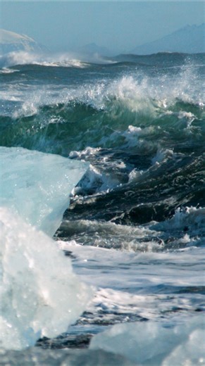 19K views · 246 reactions | SUPER slow motion wave on icy shore! #iceland | Nature Videos | Facebook